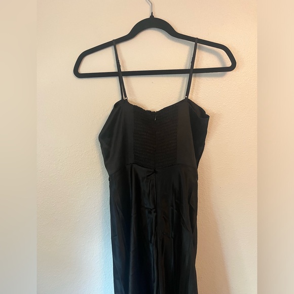Quince 100% Washable Silk Square Neck Maxi Dress Size XS in Black - Picture 5 of 6